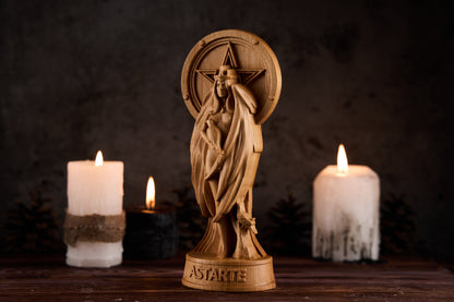 Oak Astarte Wicca statue