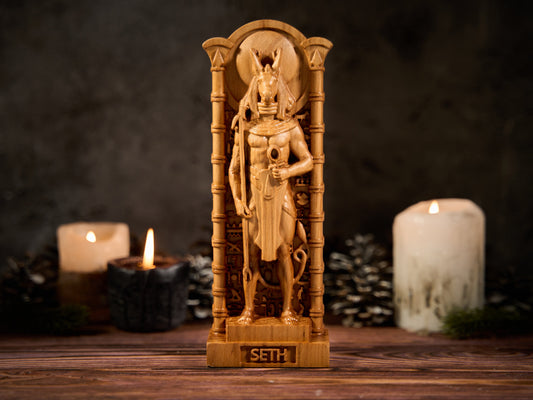 Oak Seth Egypt Statue