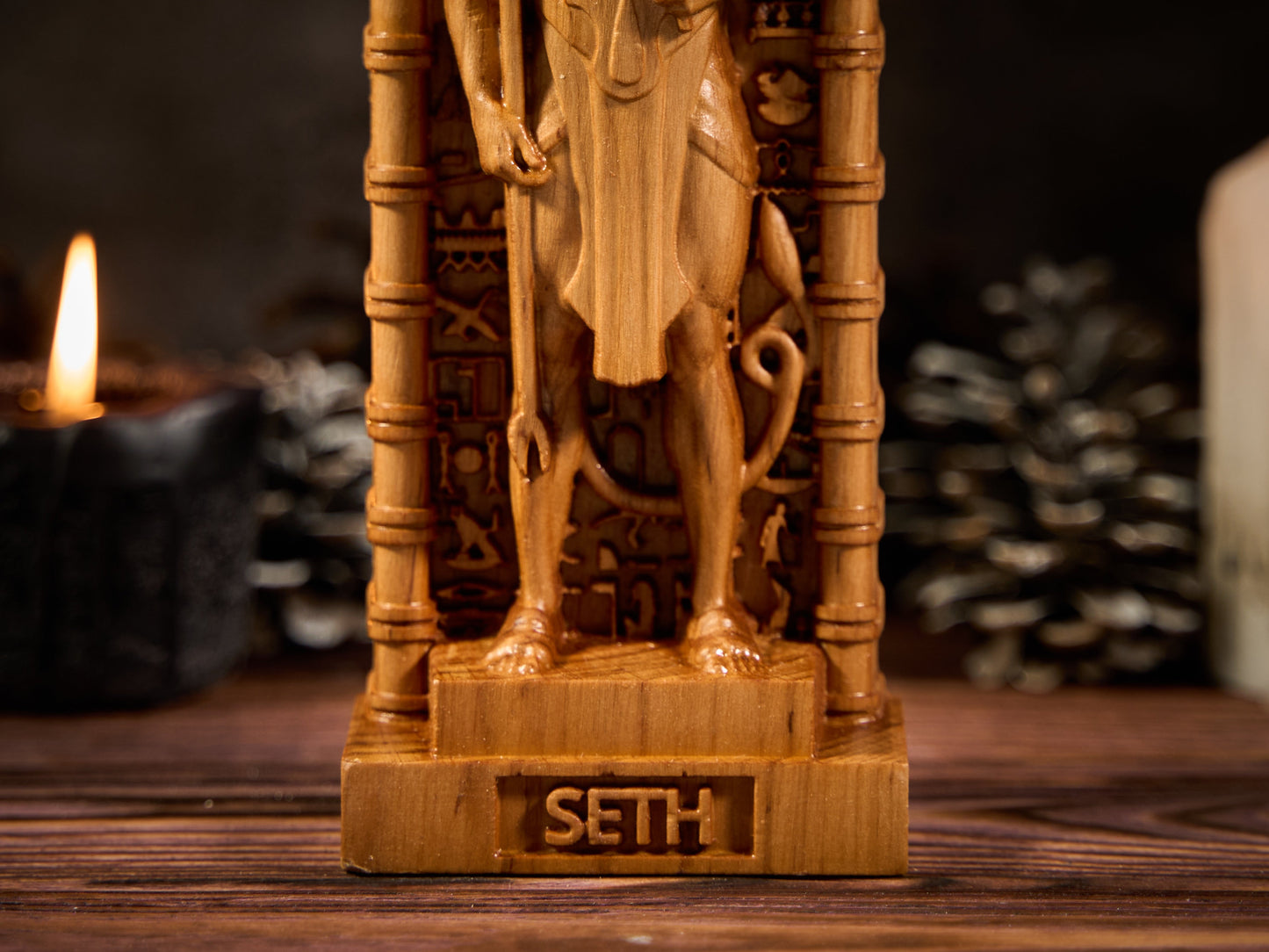 Oak Seth Egypt Statue