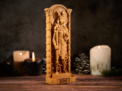 Oak Seth Egypt Statue