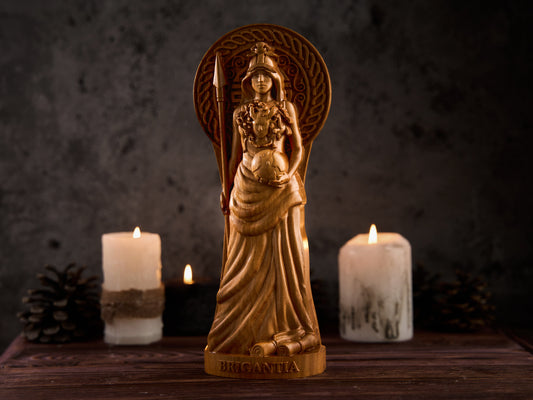 Oak Brigantia Celtic statue