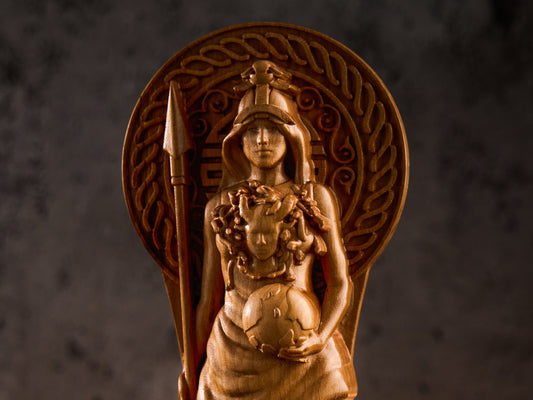Oak Brigantia Celtic statue