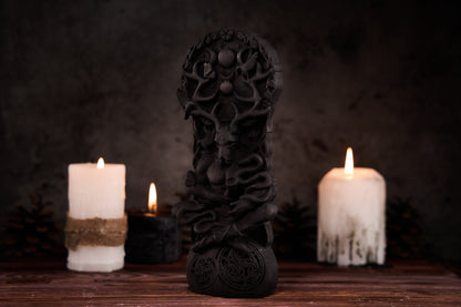 Oak Cernunnos Black Celtic statue