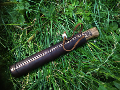 Small knife with leather sheath