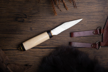 Small bone handle seax knife, 7 days delivery guarantee