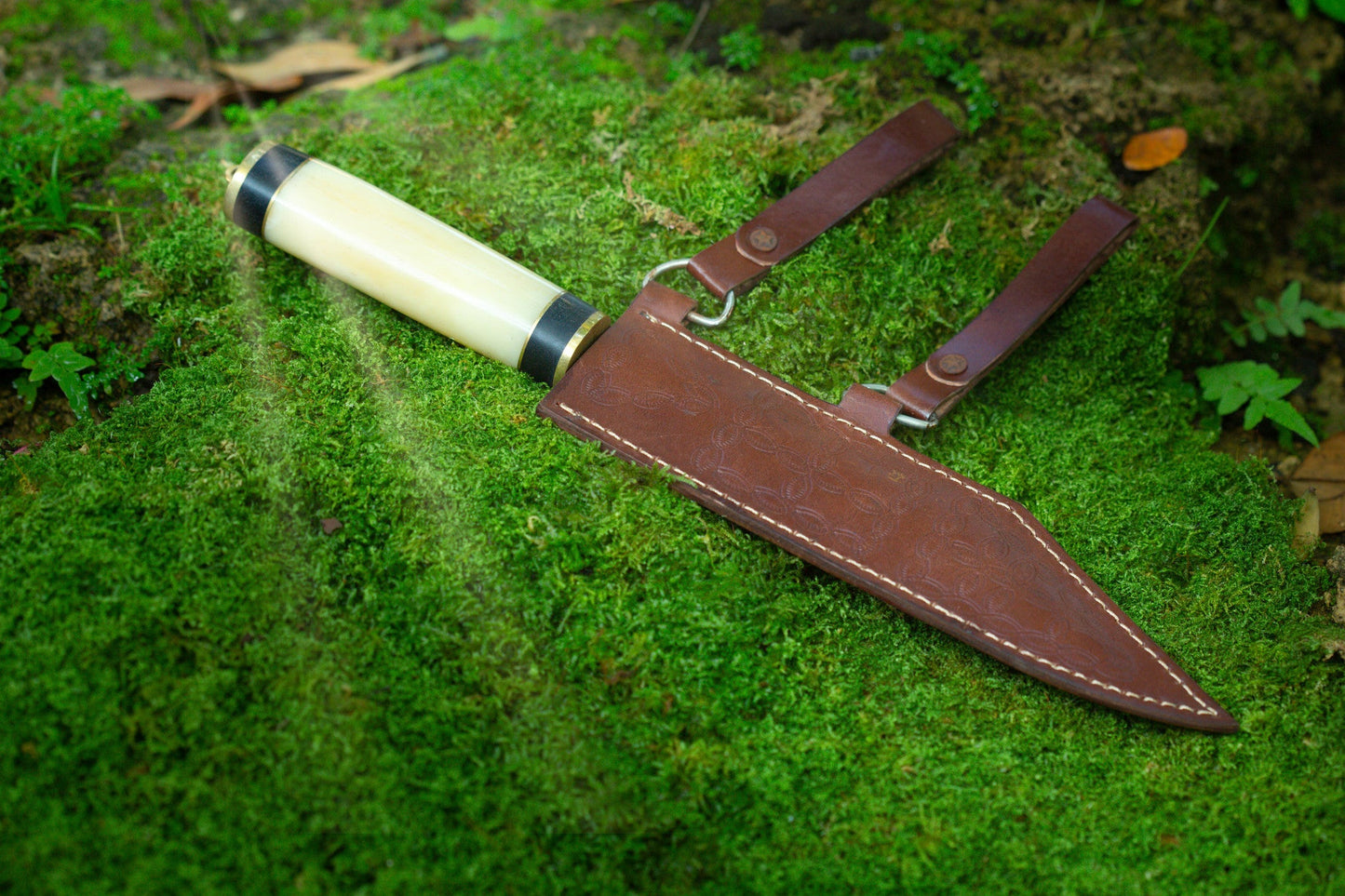Bone handle large seax knife, 7 days delivery guarantee