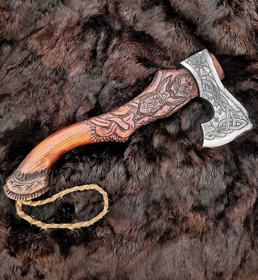 Engraved viking axe