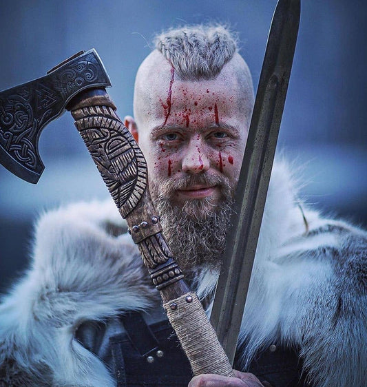 Engraved viking axe