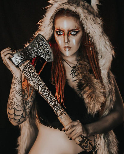 Engraved viking axe