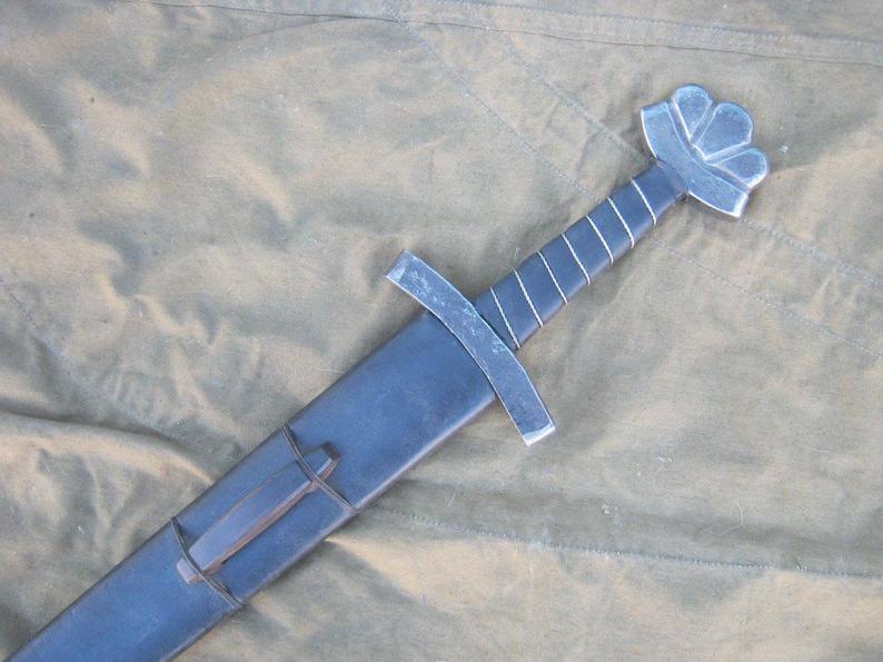 Forged medieval sword