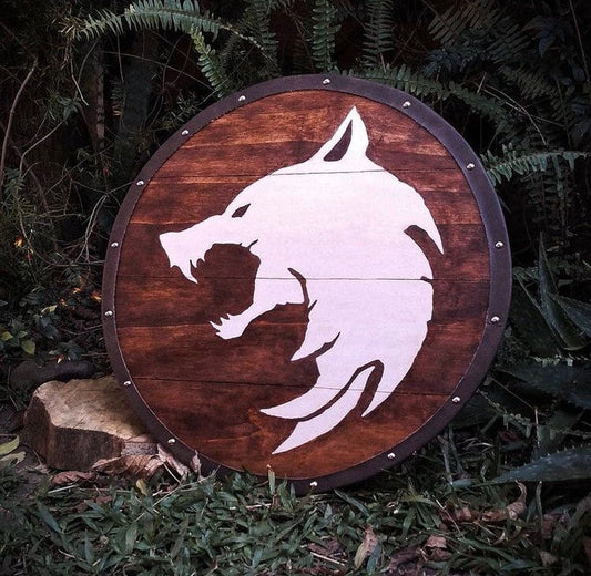 Norse Wolf Battle shield
