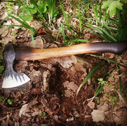 Large hand forged axe