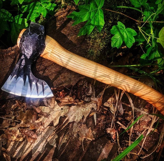 Hand forged axe