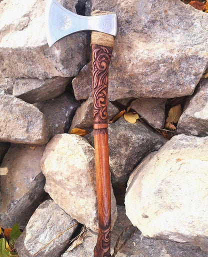 Engraved viking axe