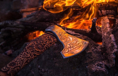 Hand forged axe - FLAME