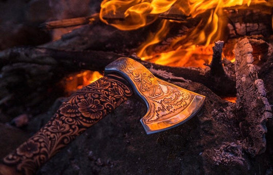 Hand forged axe - FLAME